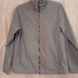 Authentic Eddie Bauer women's light blue jacket w/front zipper, small